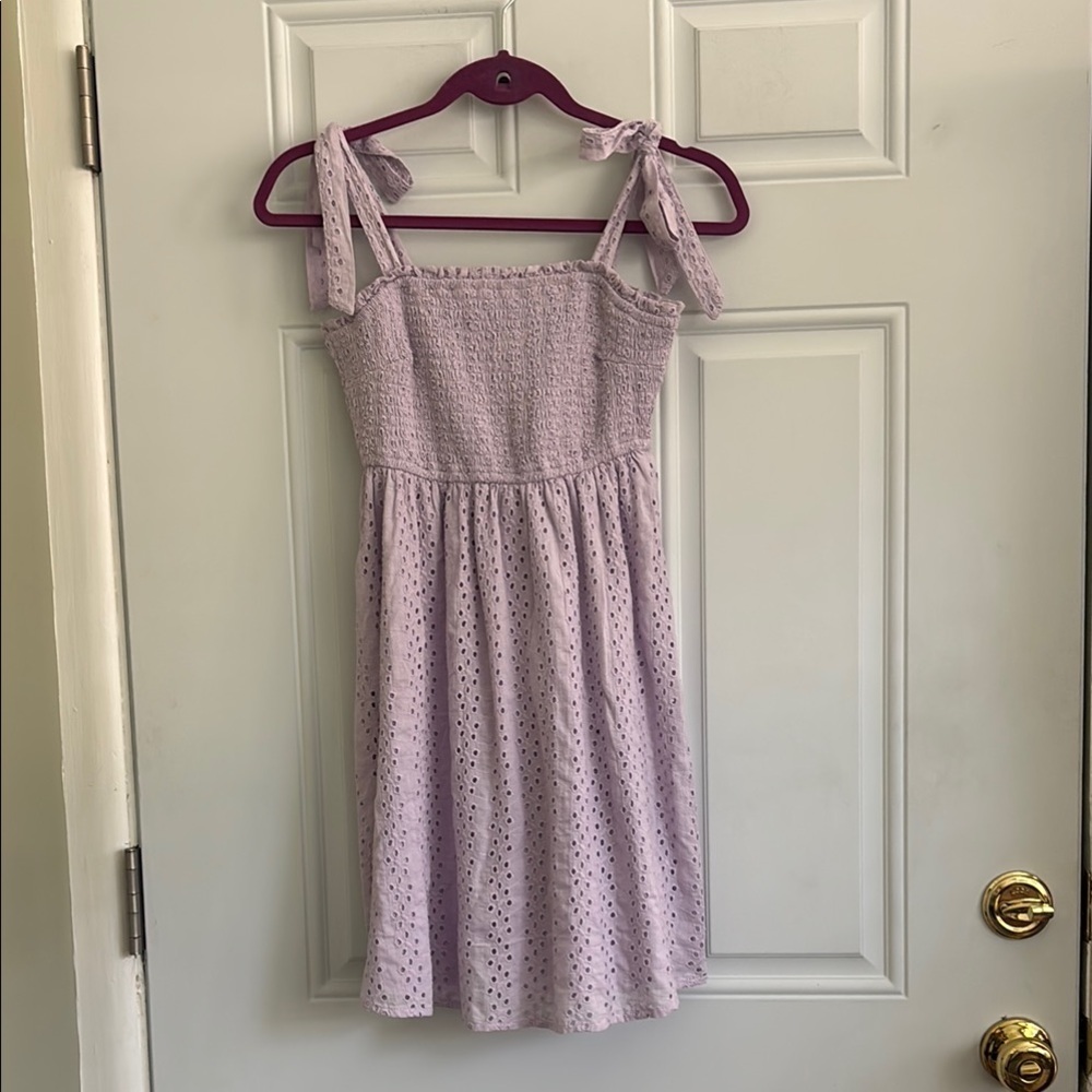 Hollister Lavender Eyelet Dress, Size Small